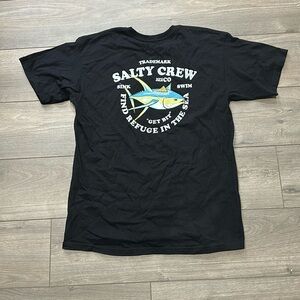 SALTY CREW Black Graphic T-Shirt Sz L